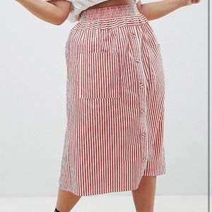 Asos curve striped skirt